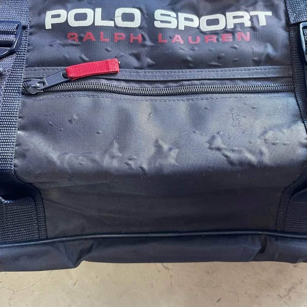 Polo Sport Ralph Lauren Blue Duffle Bag Y2K Gym Travel  90s USA RL